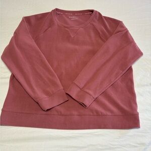 Marc New York Ladies' Cozy Ribbed Crewneck Top Dusty Rose  XL